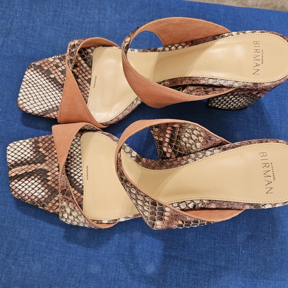 Alexandre Birman Miki PYTHON Twist Slide Sandal Size 9